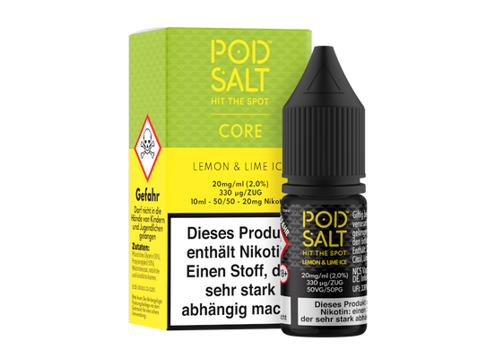 Pod Salt Core - Nikotinsalz Liquid - Lemon & Lime Ice