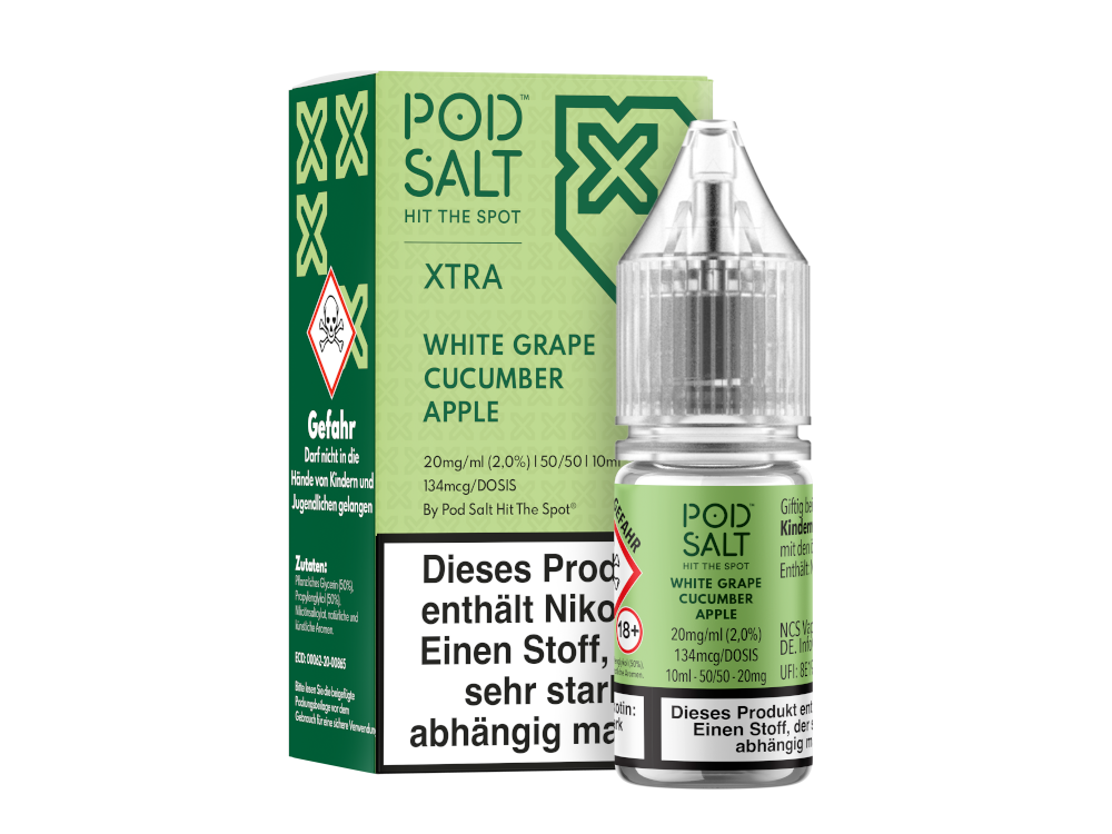 Pod Salt X - Nikotinsalz Liquid  - White Grape Cucumber Apple