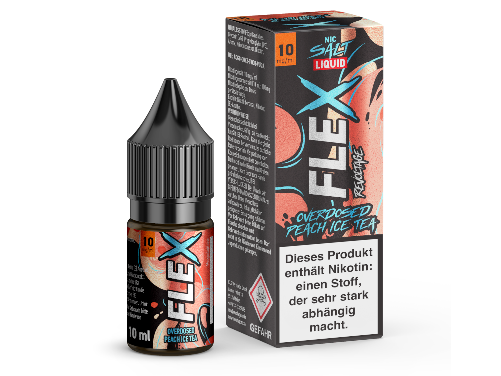 Revoltage - FLEX Nikotinsalz Liquid - Peach Ice Tea