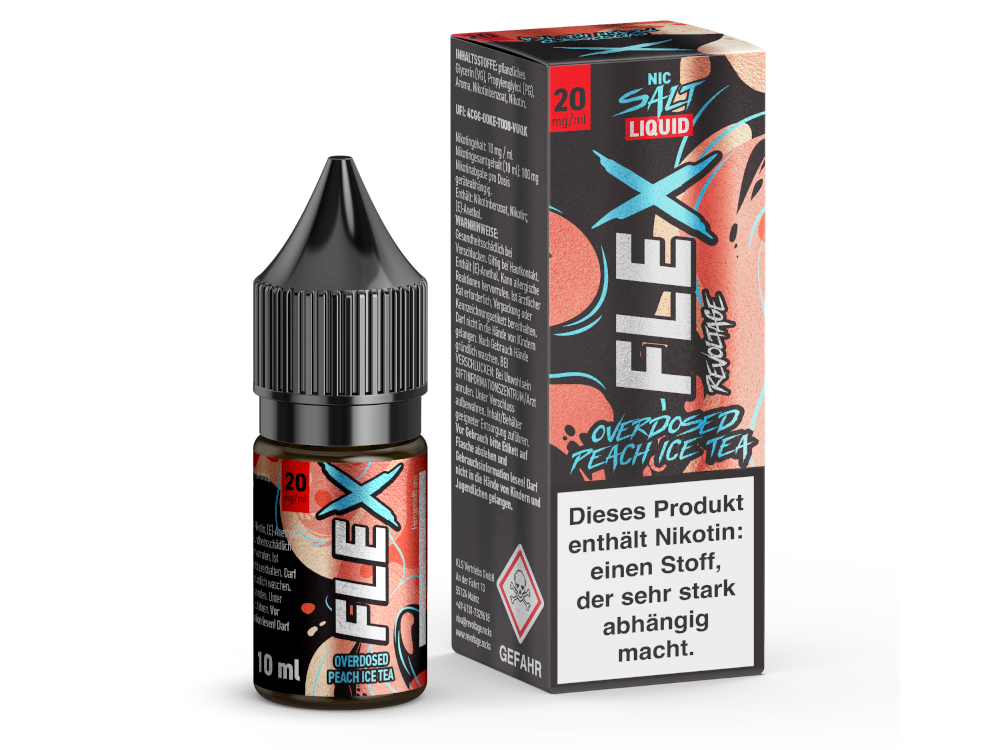 Revoltage - FLEX Nikotinsalz Liquid - Peach Ice Tea