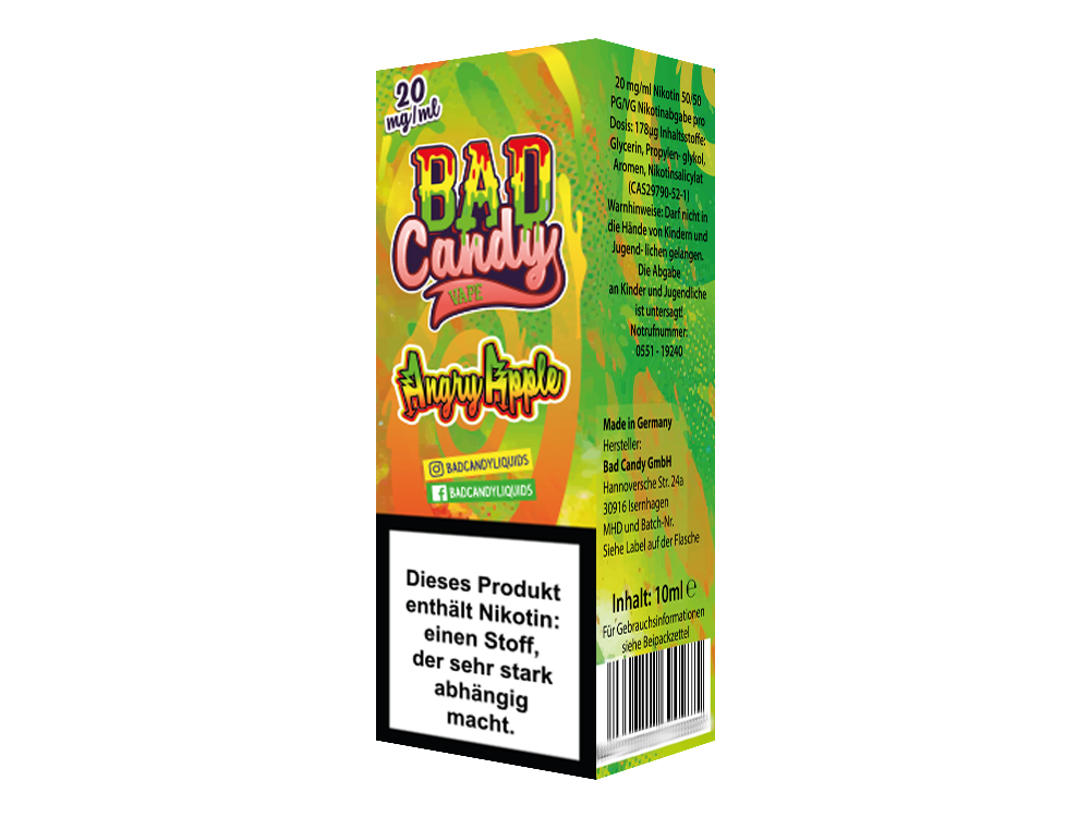 Bad Candy - Angry Apple - Nikotinsalz Liquid