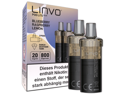 Linvo - Pod Lite Plus Cartridge 20 mg/ml (2 Stück pro Packung) - Blueberry Pomegranate Lemonade