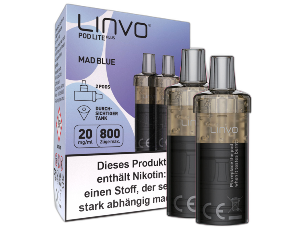 Linvo - Pod Lite Plus Cartridge 20 mg/ml (2 Stück pro Packung) - Blueberry Pomegranate Lemonade