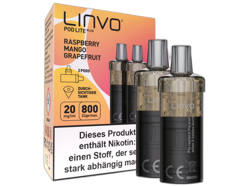 Linvo - Pod Lite Plus Cartridge 20 mg/ml (2 Stück pro Packung) - Blueberry Pomegranate Lemonade