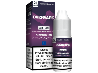 Overvape - 10ml Nikotin Shot - 50VG/50PG