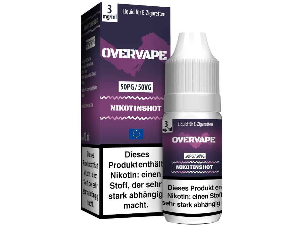 Overvape - 10ml Nikotin Shot - 50VG/50PG