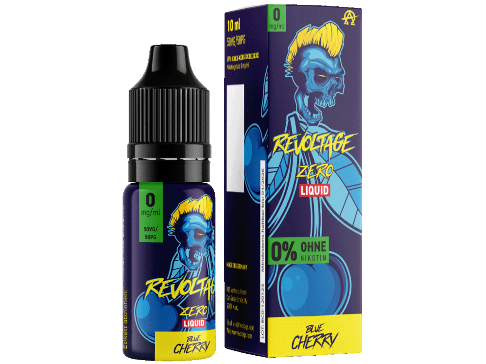 Revoltage - Hybrid Nikotinsalz Liquid - Blue Cherry - 0mg