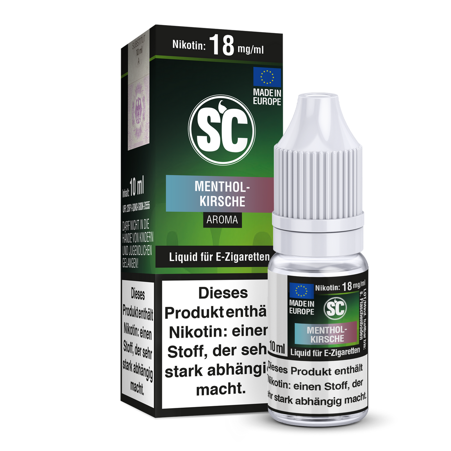 Menthol-Kirsche E-Zigaretten Liquid von SC
