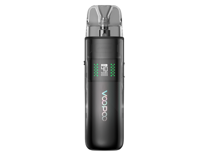 VooPoo Argus E40 Pod-System und Zubehör, präsentiert im Paket mit Bedienungsanleitung und USB-C-Kabel.