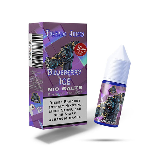 "Blueberry On Ice Overdosed - Tornado Juices Nikotinsalz 10mg"