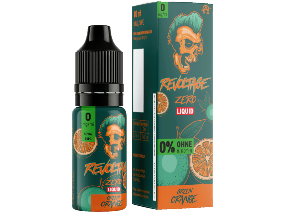 Revoltage - Hybrid Nikotinsalz Liquid - Green Orange - 0mg/ml